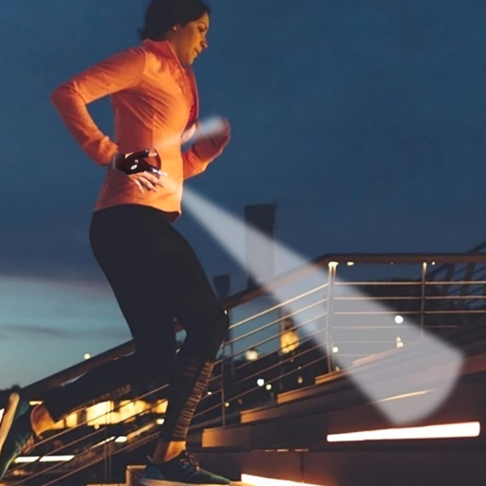 LED Flashlight Gloves, Hand Free Finger Lights Gloves Runner Light